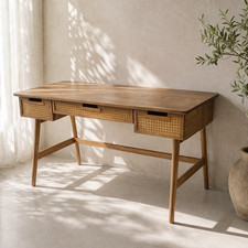 Boho Solid Wood Writing Desk
