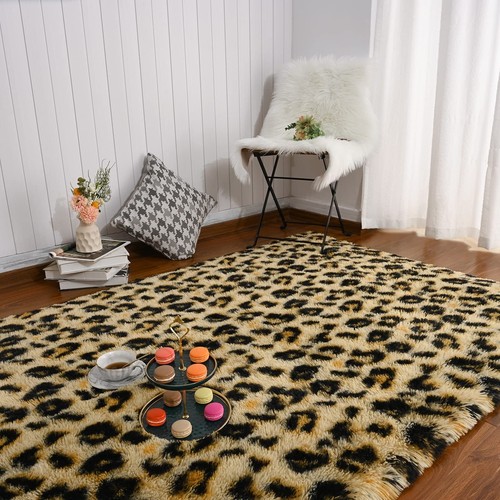 Amearea fluffy leopard rug - amearea,
