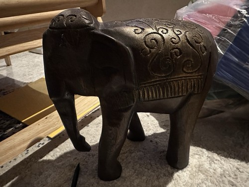 Large wooden carved - wooden, elephant