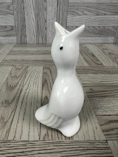 White ceramic pie bird - white, funnel