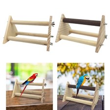 Parrot Play Wooden Bird Play Stand Portable Play Stand Bird Perch for Canaries,