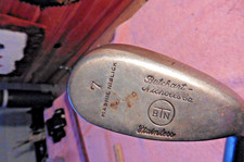 Vtg George Nicholls Mashie Niblick 7 Rustless Hickory Shaft Golf Club Scotland