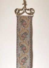 Tapestry Bell Pull Floral Tapestry Wall Hanging, Au Point De Bruges