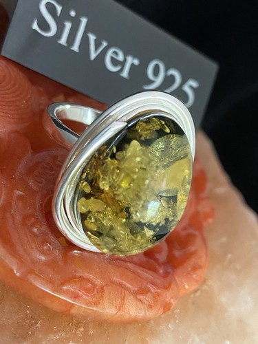 Solid silver and genuine amber - and,