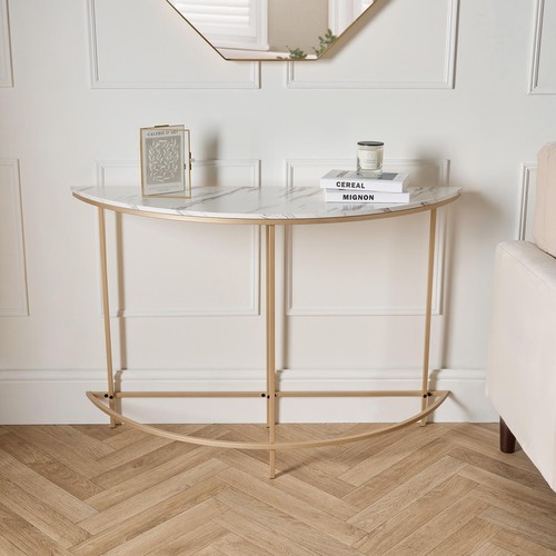 Marble console table bed side - bed,