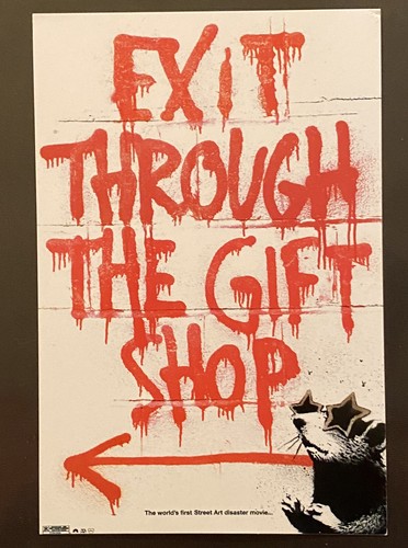 Banksy exit through the - banksy, “exit
