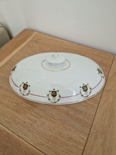 Vintage oval white - , ceramic