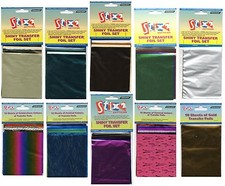 Shiny Metallic Transfer Foil Sets Assorted Colours Cardmaking Gilding Art Craft