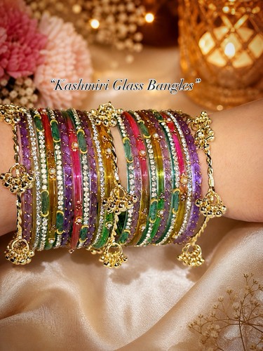 Pastel kashmiri bangles glass - pastel, bangles/glass