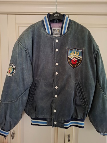 Vintage mcfc umbro bomber - vintage,