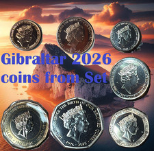Gibraltar coin 1p 2p 5p 10p