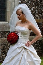Beautiful Joyce Jackson Bridal Veil | Ivory Italian Tule & Diamantes | 50cm Long