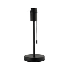Traditional and Classic Table Lamp Base in Matte Black with Pull Cord Switch ...