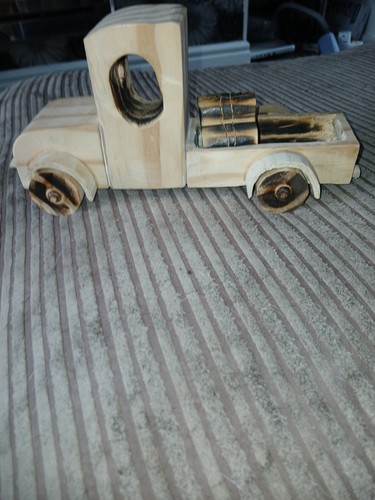 Toy wooden car unpainted - wooden,