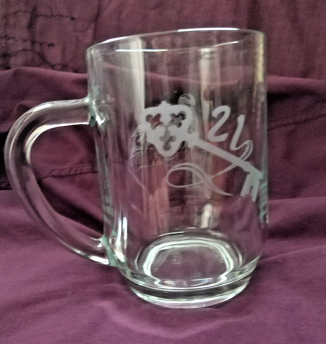 Unique glass pint - glass, mug