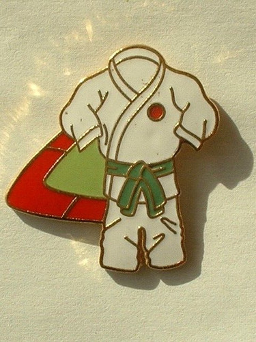 Pin judo kimono - pin's, green