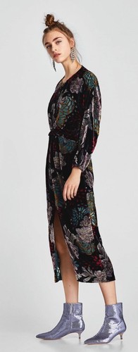 Zara velvet floral print - zara,