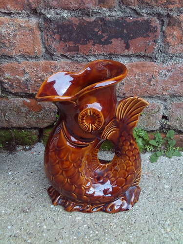 Vintage gurgling fish jug - gurgling,