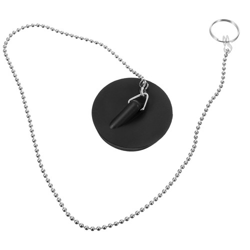 Black rubber 45mm bath plug - bath, &