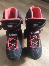 M.y Quad Roller Skate Adjustable UK 5 6 7 8 Black Red