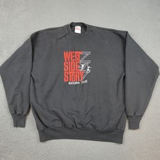 Vintage West Side Story Sweatshirt Mens XL Black Hanes Musical Theatre Tour 90s