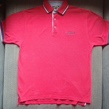 Jameson Irish Whisky Embroidered Polo Shirt Medium Red Short Sleeved Collared