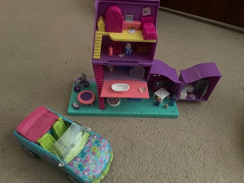 Polly pocket house and car - and,