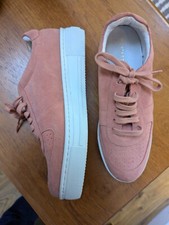 Oliver Bonas Trainers Shoes UK 7 Peach Suede Leather Worn Once Casual Holiday