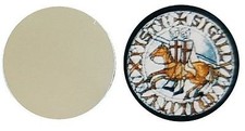 FEEMASON MASONIC KNIGHTS TEMPLAR SEAL METAL GOLF BALL MARKER DISC 25MM DIAMETER