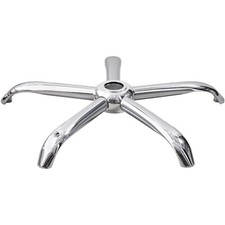 25" Chrome 5 Spoke Large Star Swivel Chair Seat Base Big Replacement Heavy Duty