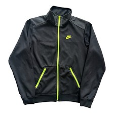 Nike Men’s Full Zip Size Small Hybrid Jacket Top Black Neon