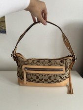 Vintage Coach beige signature