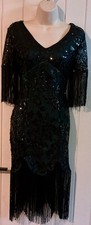 New sequin flapper dress size 12 14 party wedding cocktails 1920s