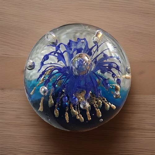 Gold tone blue - gold, retro