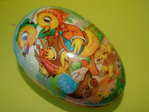 Vintage cardboard easter egg - vintage,