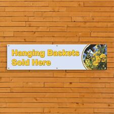 Hanging Baskets PVC Banners GCFC 035 - Sold Here Outdoor Garden Centre Signage