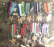 MOD OFFICIAL WW2 COPY STAR MEDAL 1939-45 AFRICA BURMA ACRTIC ATLANTIC ITALY