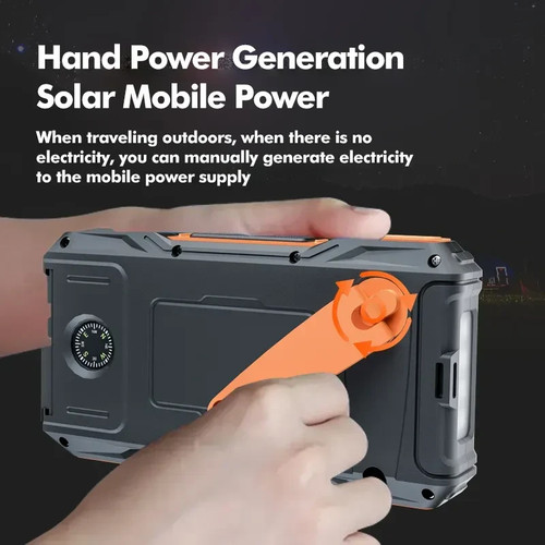 Hand crank solar power - power, bank