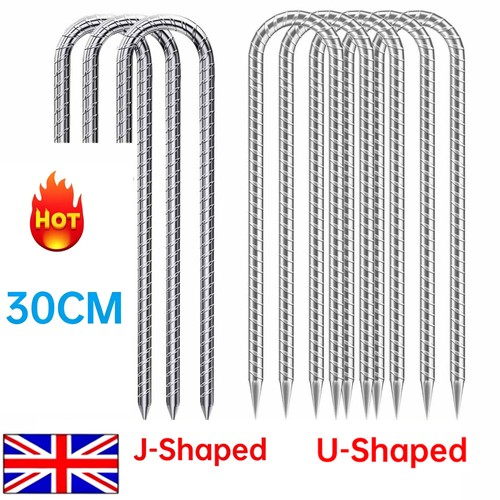 Galvanized rebar stakes - 12",