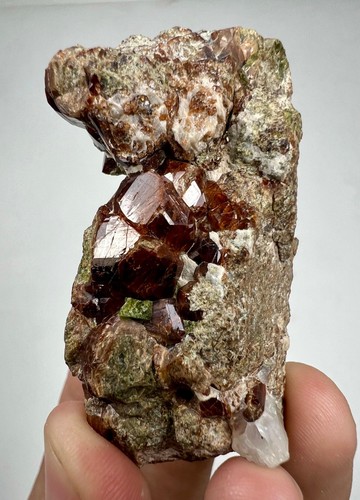 Natural red garnet - red,