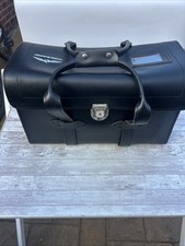 Vintage Jepperson Pilot flight bag Navigator Aviation Black Large Leather Bag