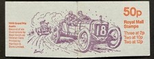 GB 1980 FB11a 50p Booklet - 1908 Grand Prix Austin - Right Band 10p