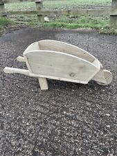 Wooden garden wheelbarrow