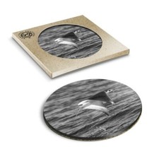 1 x Boxed Round Coasters - BW