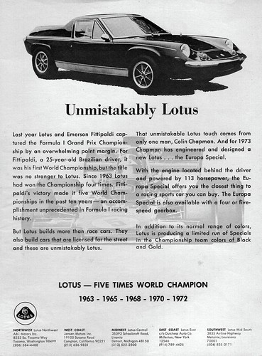 1973 lotus europa - 1973, special