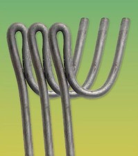 10x Steel Metal Barrier Fencing Fence Pins 1200mm x 8mm Non Galvanised Road Pins