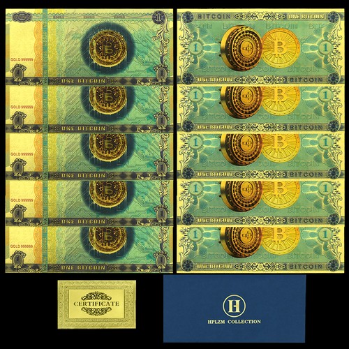 10pc bitcoin gold foil - 10pc,