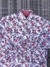 M&S Autograph Men’s Paisley & Floral  Long Sleeve Shirt Size Large Loud Shirt