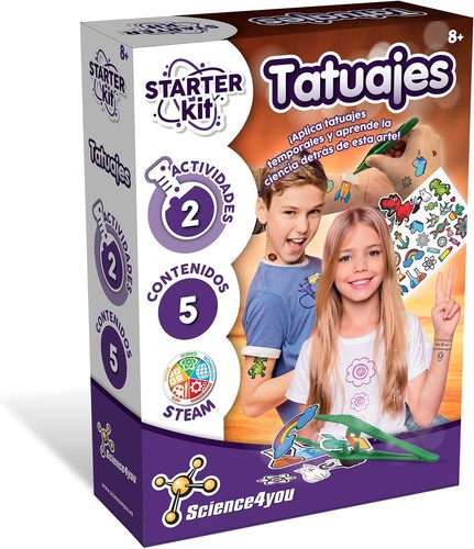 Science4you starter tattoo kit - science4you,