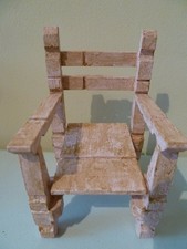 COLLECTIBLE DOLL SEAT / SHABBY PINK CHAIR - PROP  DISPLAY - ORNAMENT